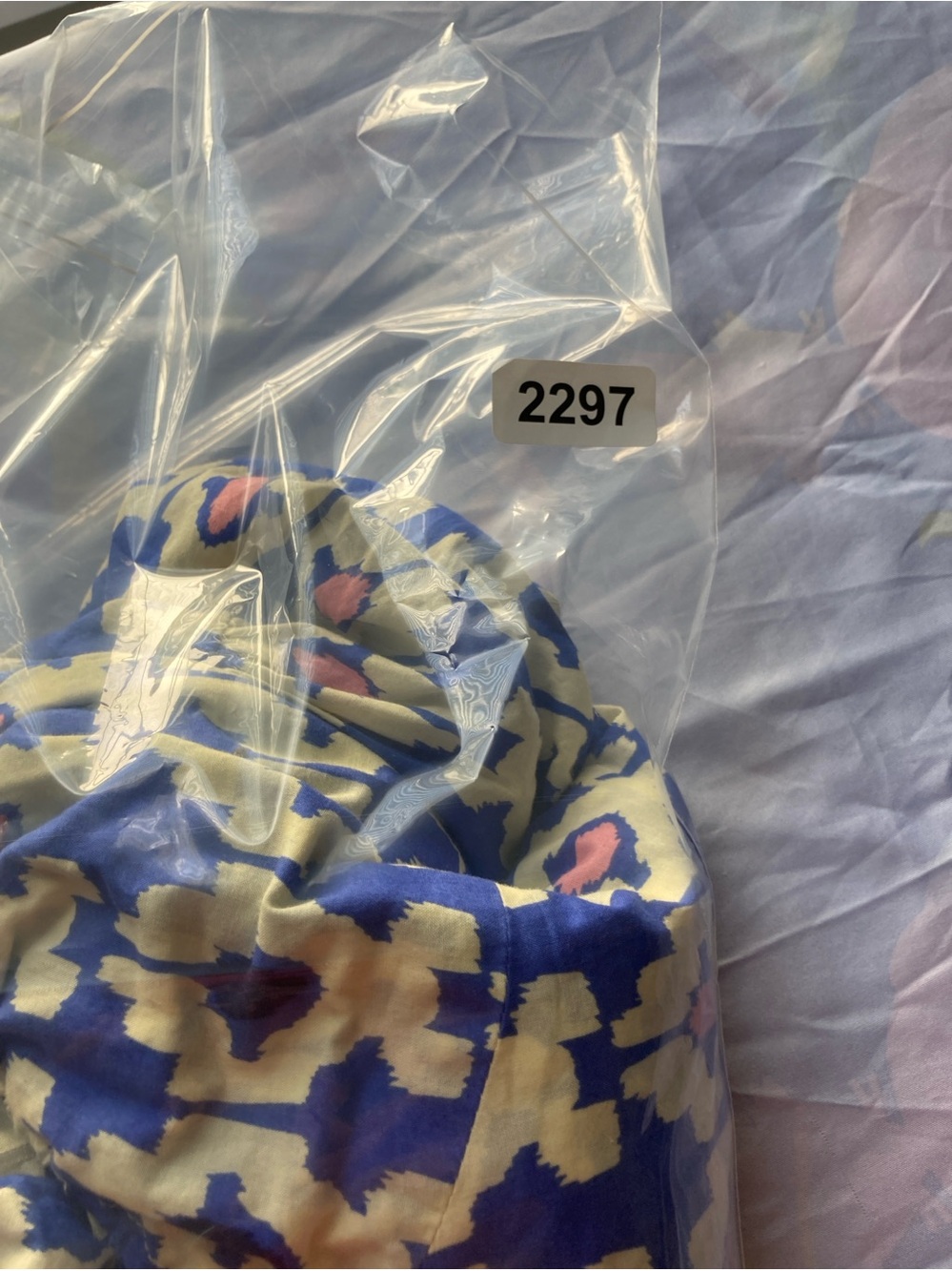 Graphic 100% Cotton Blue & Pink Patterned Puff-Sleeve Maxi Dress | Zara - Picture 15 of 15